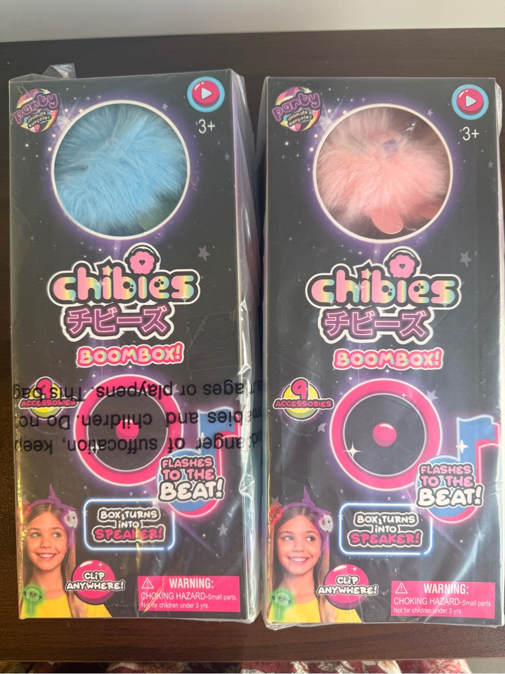 CHIBIES Boom Box - Sparkle Interactive Animal Soft Toy Character Speaker X2 NEW